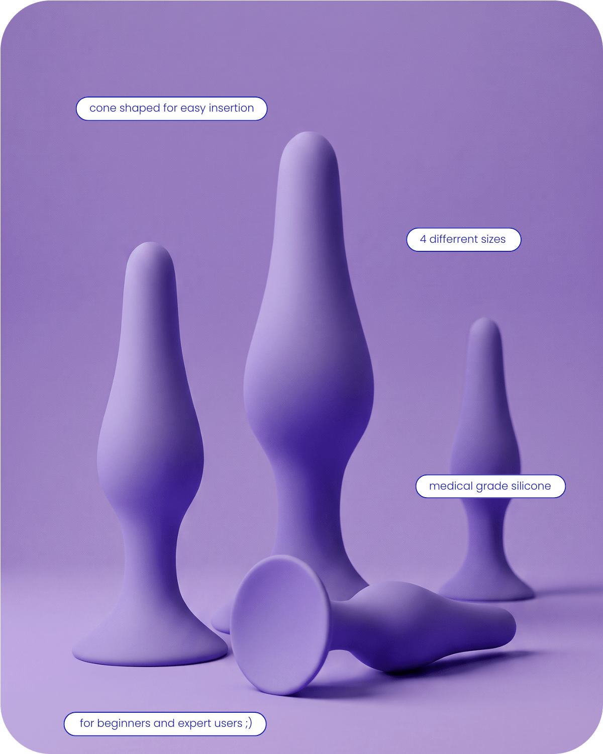 cones - silicone butt plugs - Fannie