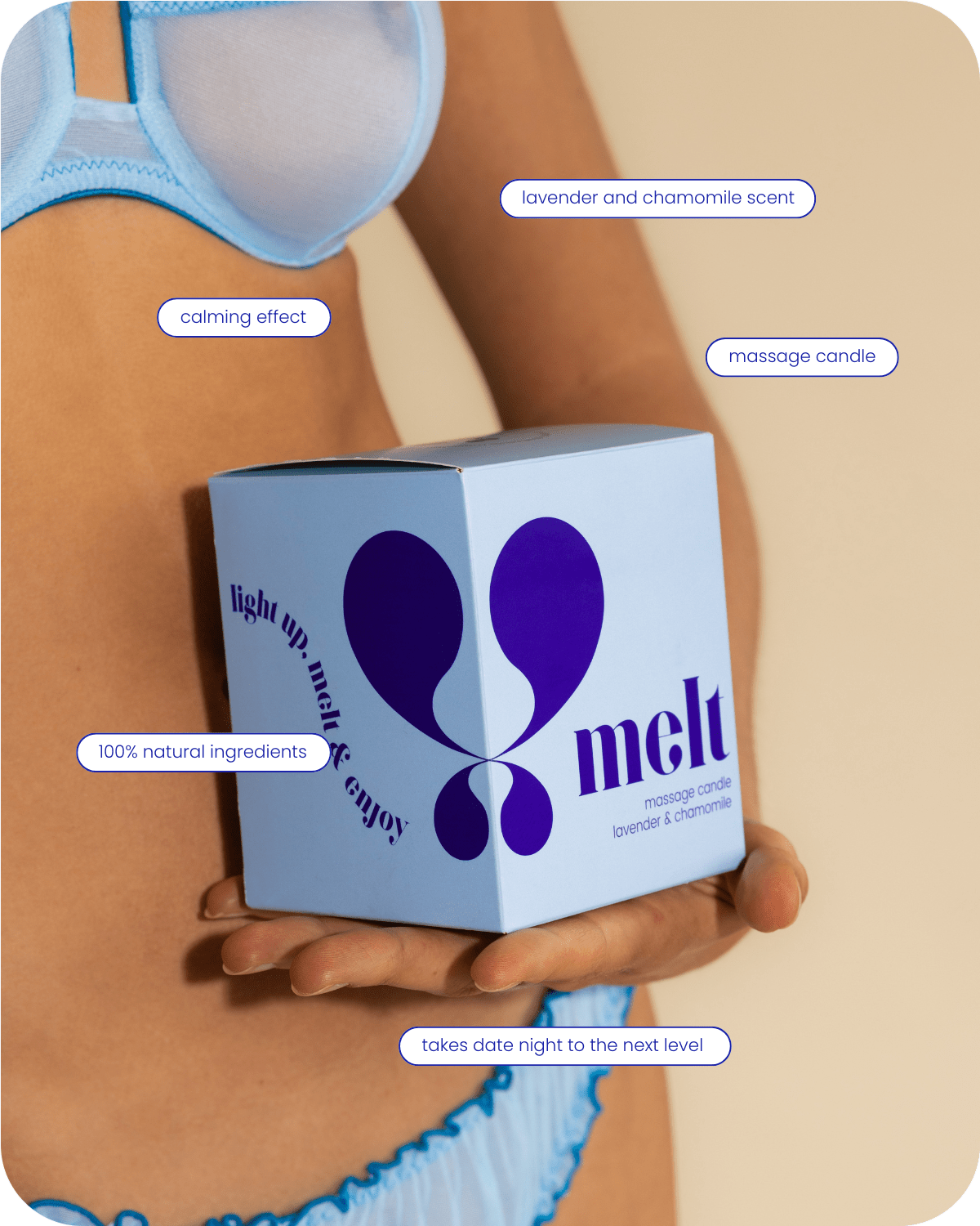melt - lavender & chamomile massage candle - Fannie